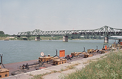 River bridge and piers in 1992