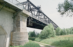 View of the bridge and the abutment 