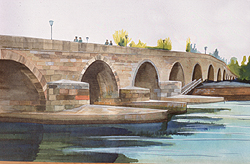 Water colour of the bridge