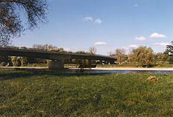 River bridge (in the left corner the temporary bridge can be seen)