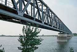 Railway bridge in Komárom 