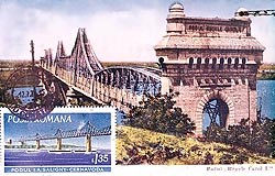 The bridge "King Carol I" built by Anghel Saligny in 1890-1895.