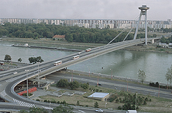 Cable stayed bridge in Bratislava