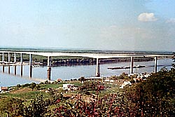 View of the highway bridge 