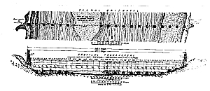 Condition of pier ruins at Traian's Bridge in 1858 (described by Al. Popovici) 